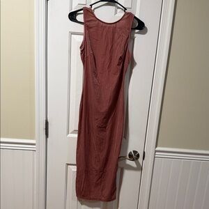 Lovely Day Backless Dress in Rust